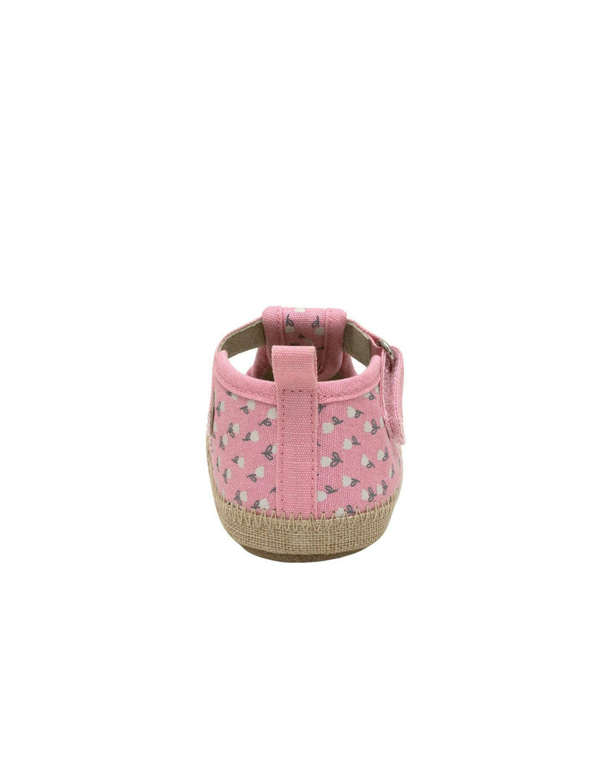 Tulips Blush Canvas Espadrille First Kick