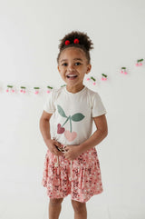 Girl's Short Sleeve Tee Cherries