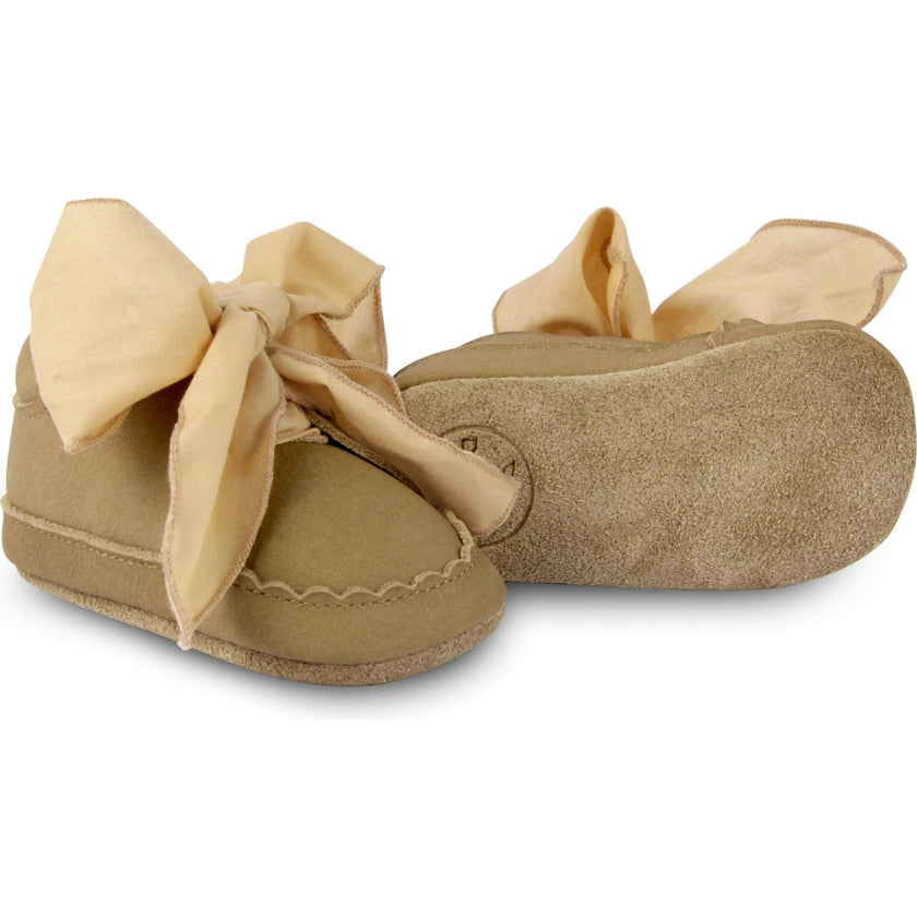 Lonny Chiffon Bow Small Wavy Edge Nubuck Shoes
