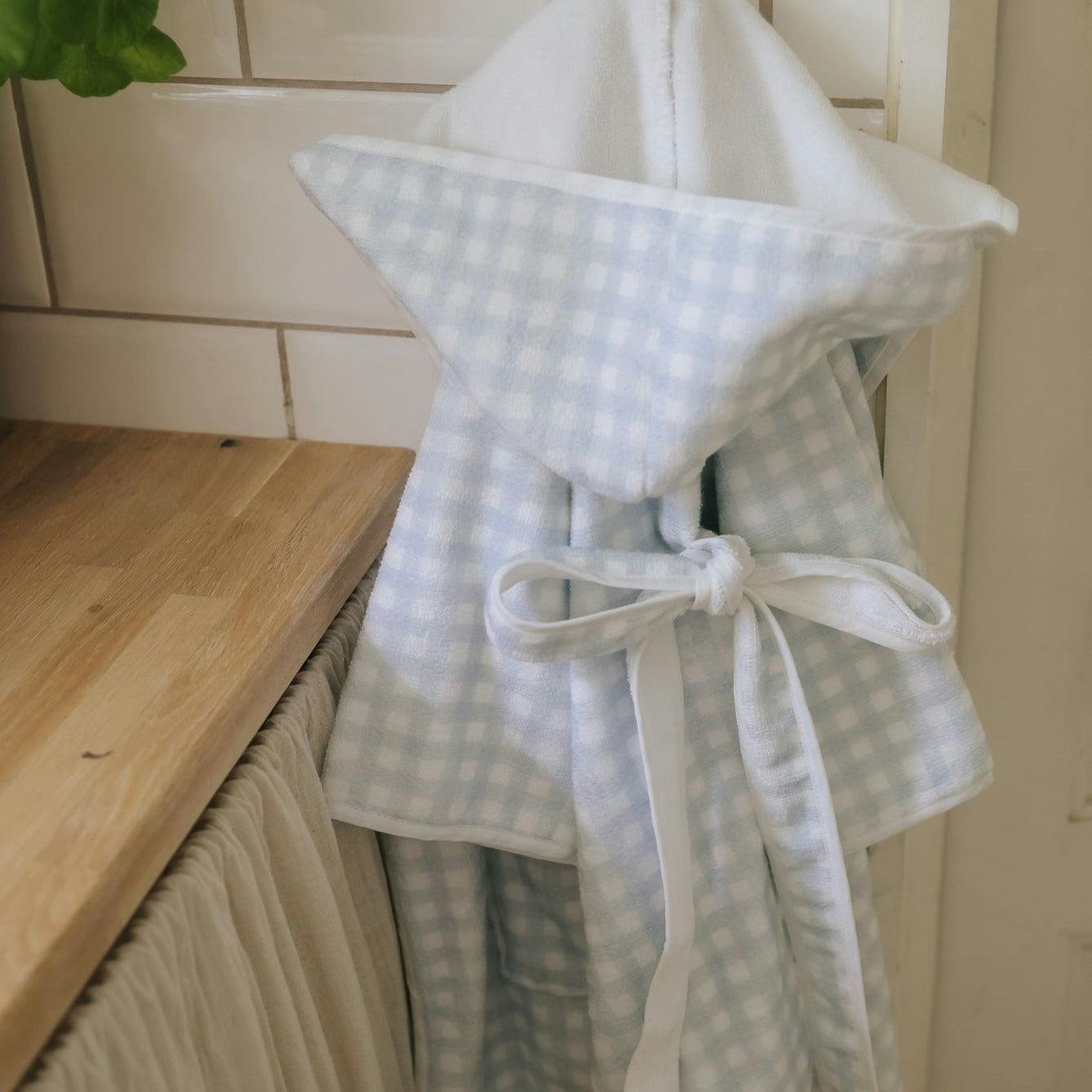 Picnic Gingham Bathrobe - Blue