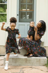 Baby Cordelia Romper in Evergreen Vivid Meadow