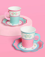 Tea Party Cups + Saucers - 32 pc drinkware set
