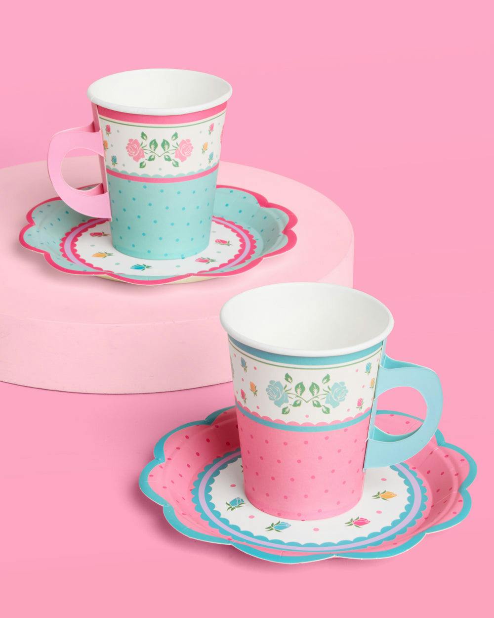 Tea Party Cups + Saucers - 32 pc drinkware set