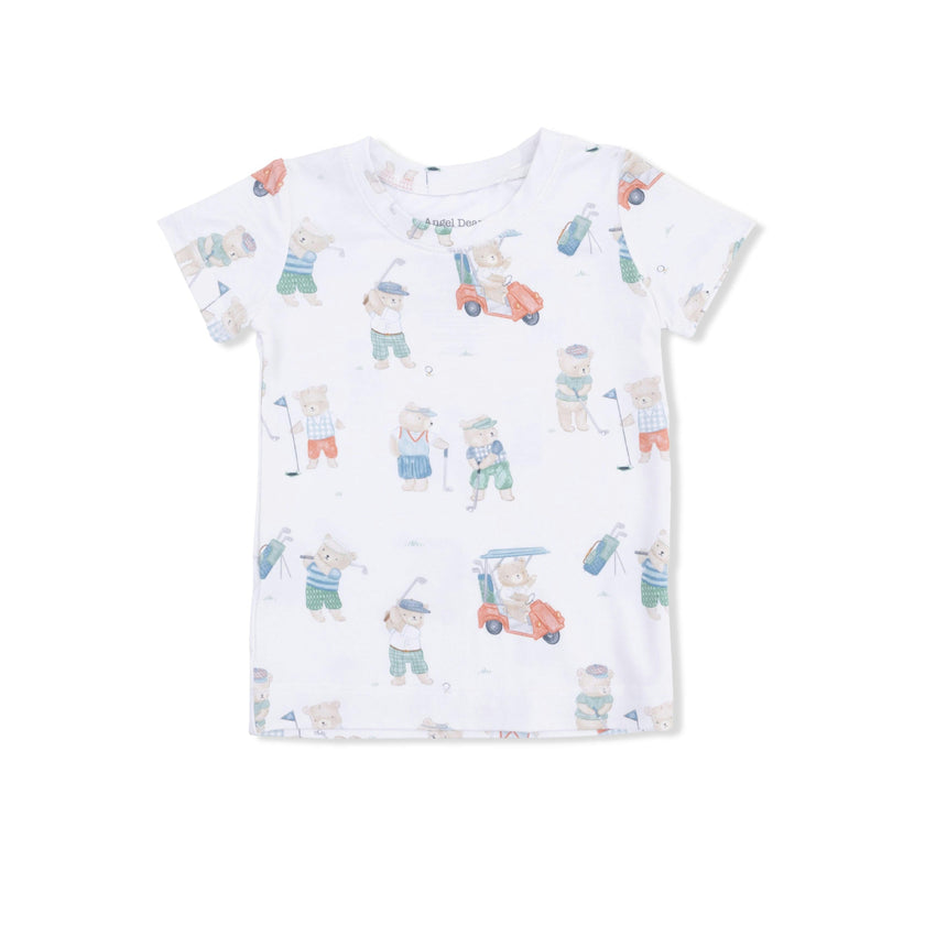 Golfing Teddy Bears - Short Sleeve Loungewear Set