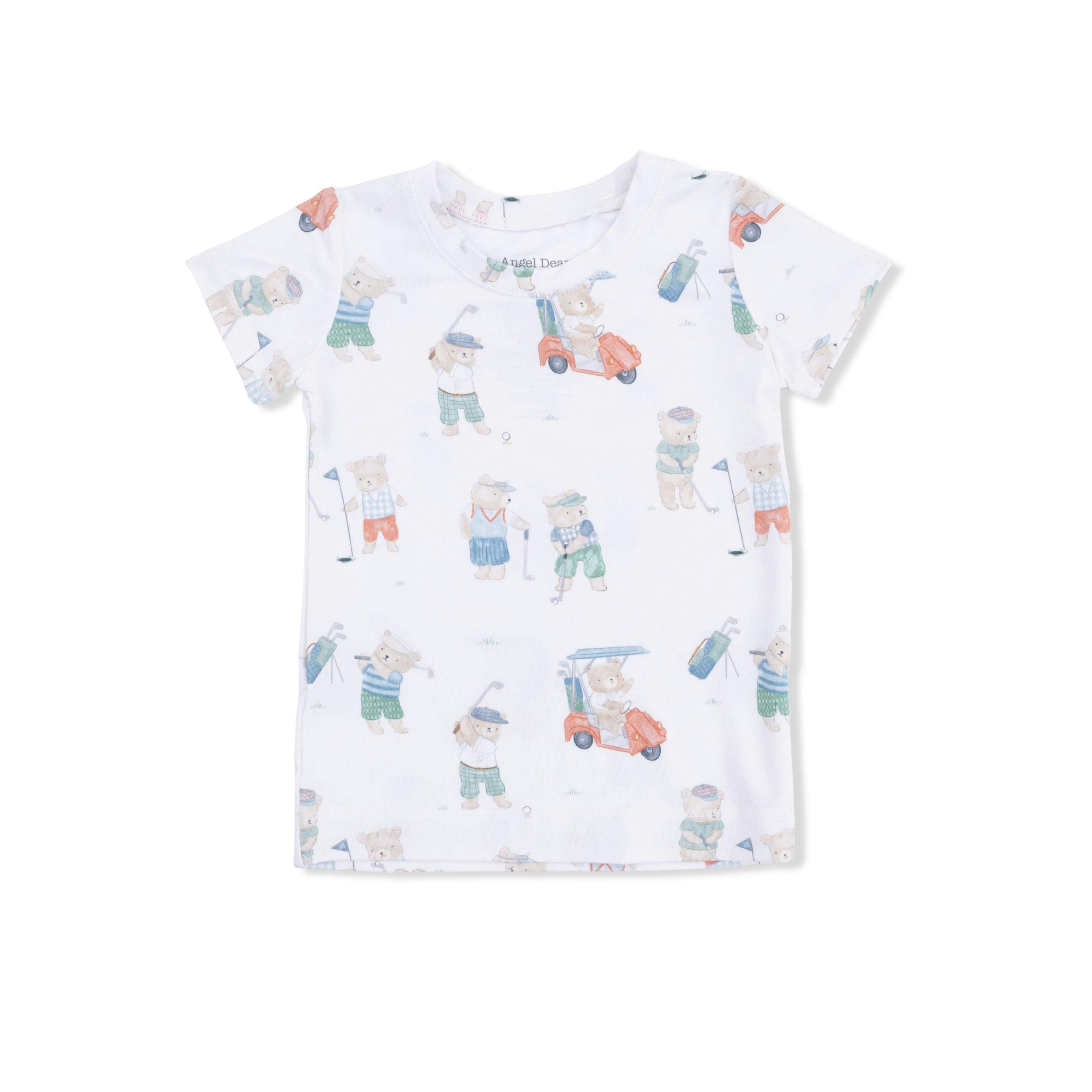 Golfing Teddy Bears - Short Sleeve Loungewear Set