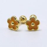 Flower Earrings (14K Gold Plated)