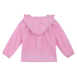 Pink Light Jacket with Ruffle Hood