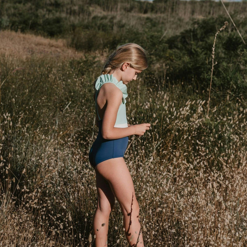 Coco One Piece Swimsuit Spaceblue and mint