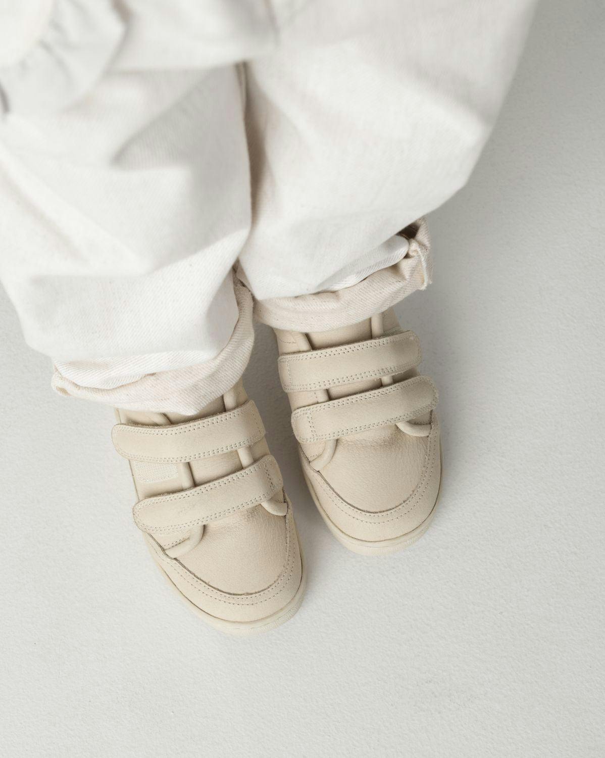 Rian Sneakers | Cream Betting Leather