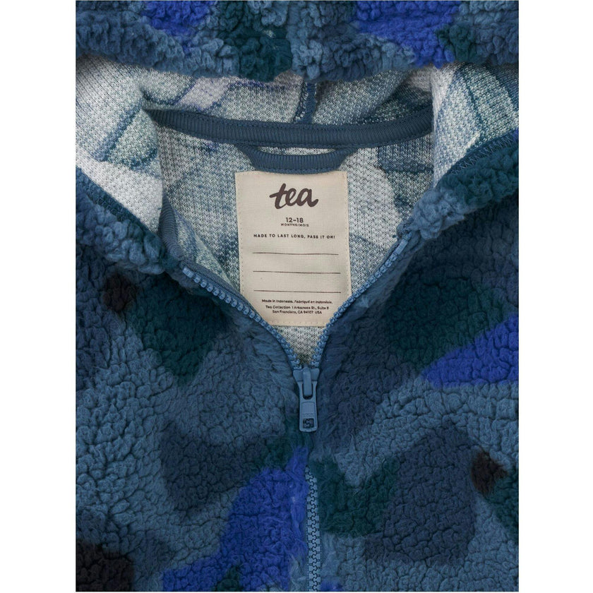 Teddy Fleece Ears Hoodie, Blue