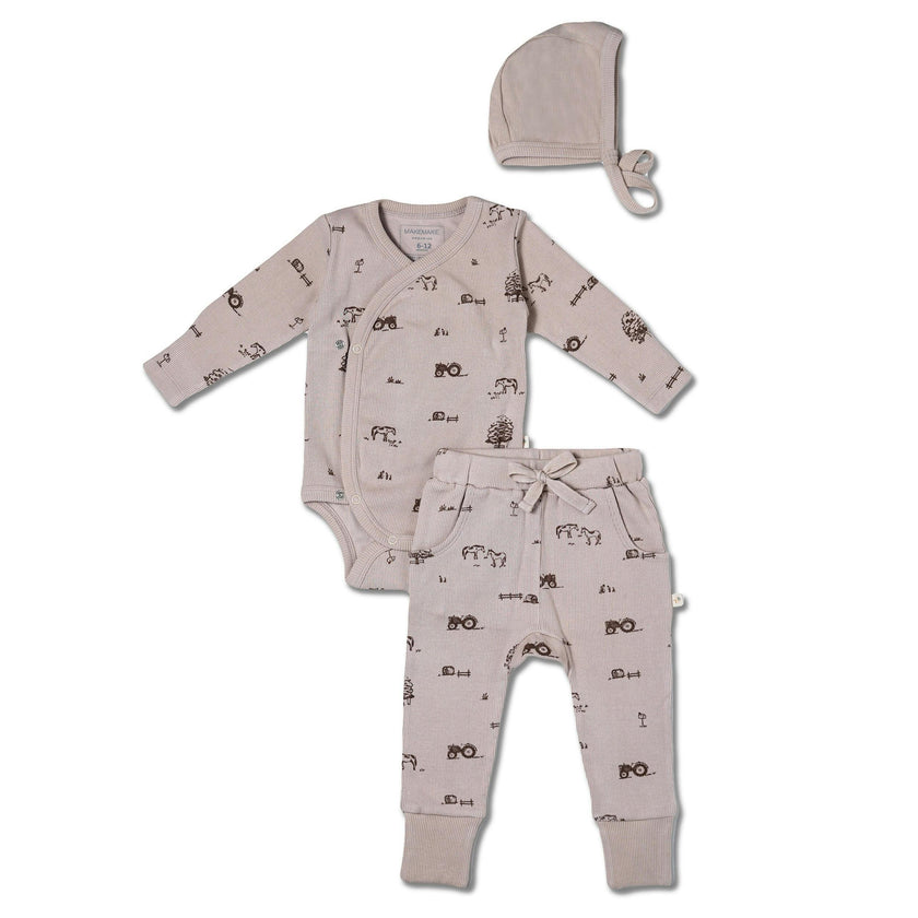 Organic Kimono Onesie & Pants Set