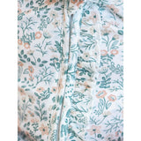 Neve Ruffle Zipper Footed Romper - Merion Floral / Laguna + Shell
