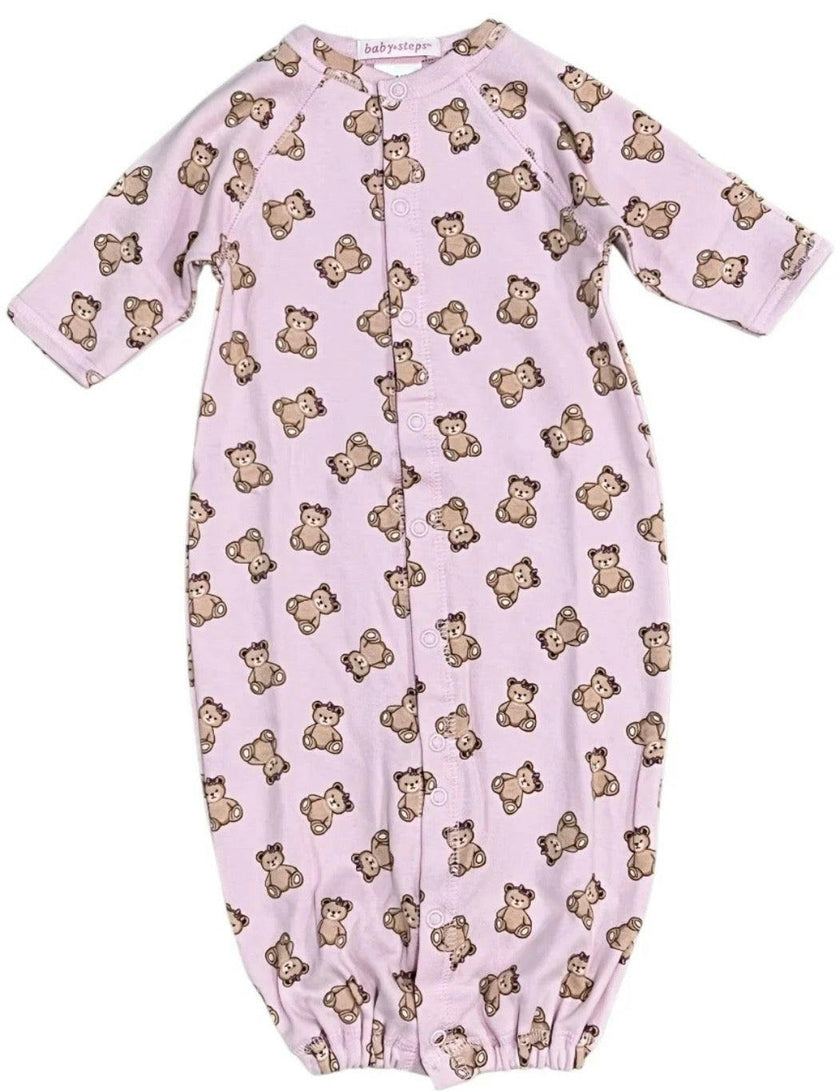 Baby Converter Gown - Bow Bears