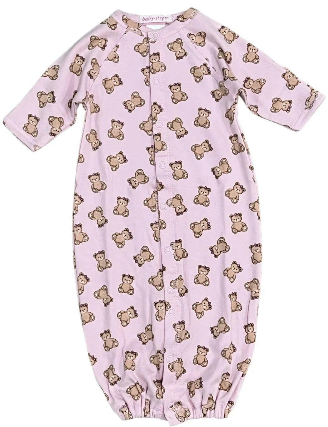 Baby Converter Gown - Bow Bears