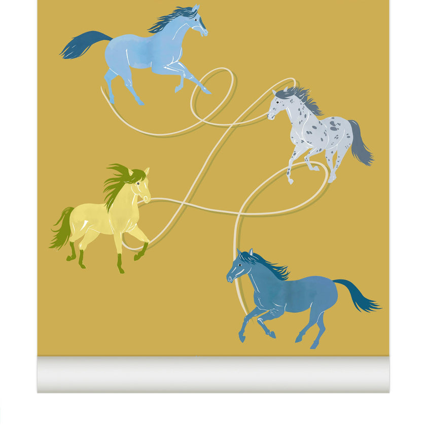 Papier peint Cavalcade coloris Argan