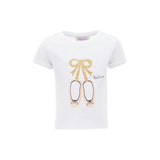 White Ballerina Shoe Graphic T-Shirt