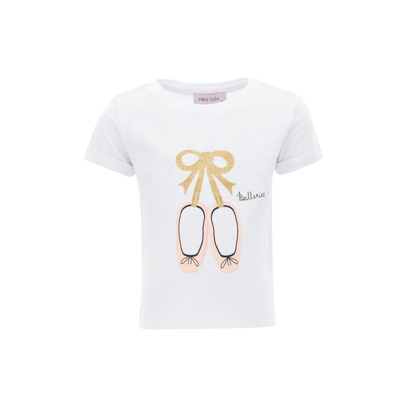 White Ballerina Shoe Graphic T-Shirt