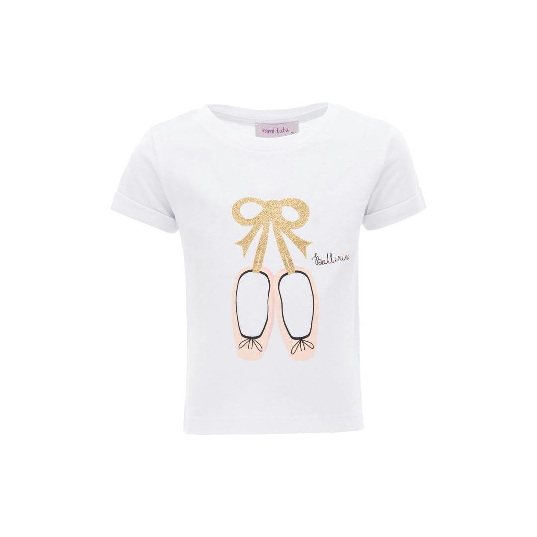 White Ballerina Shoe Graphic T-Shirt