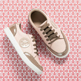 All American Sneaker | Textured Pink Leather