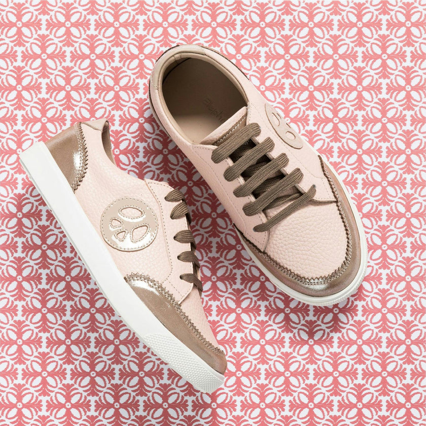 All American Sneaker | Textured Pink Leather