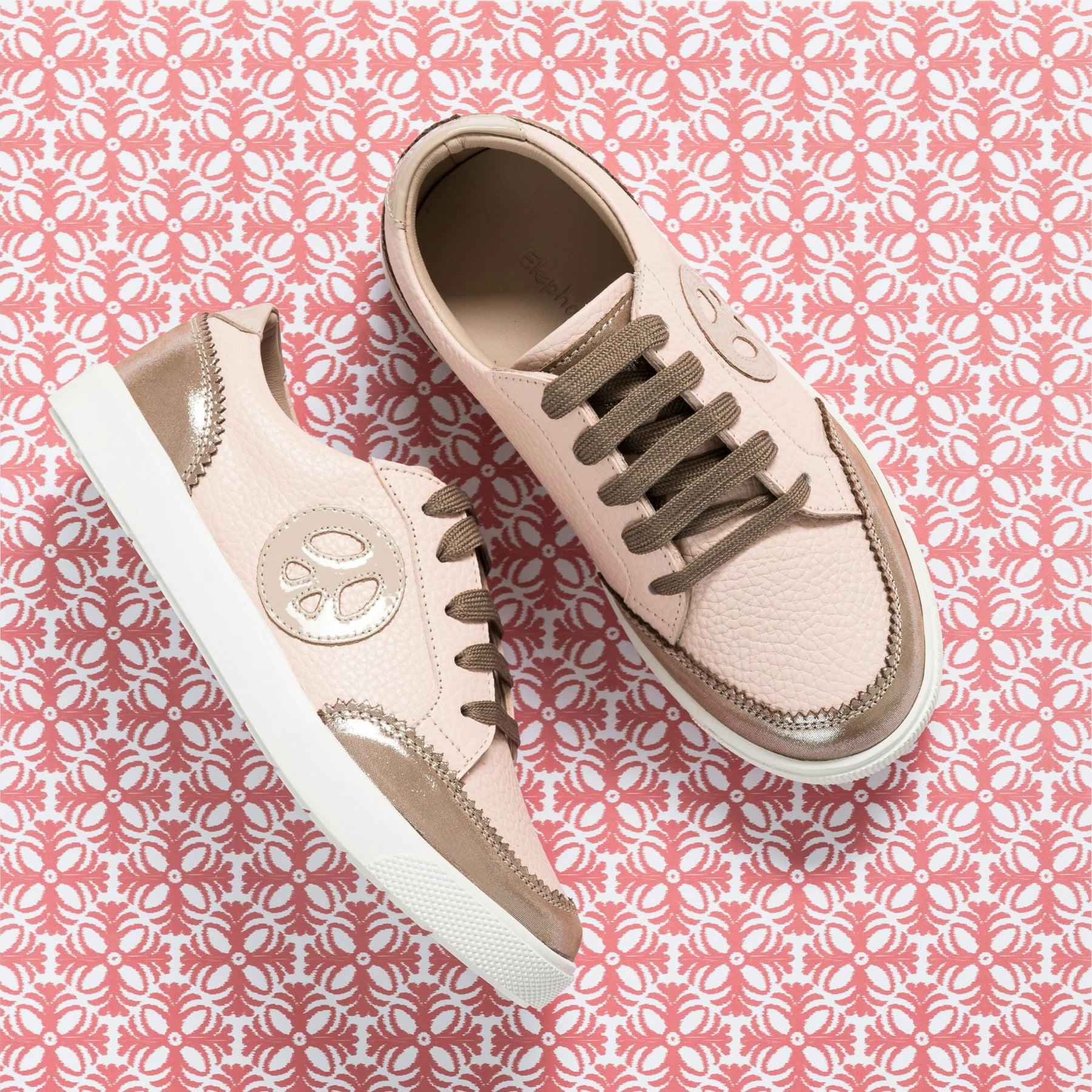 All American Sneaker | Textured Pink Leather