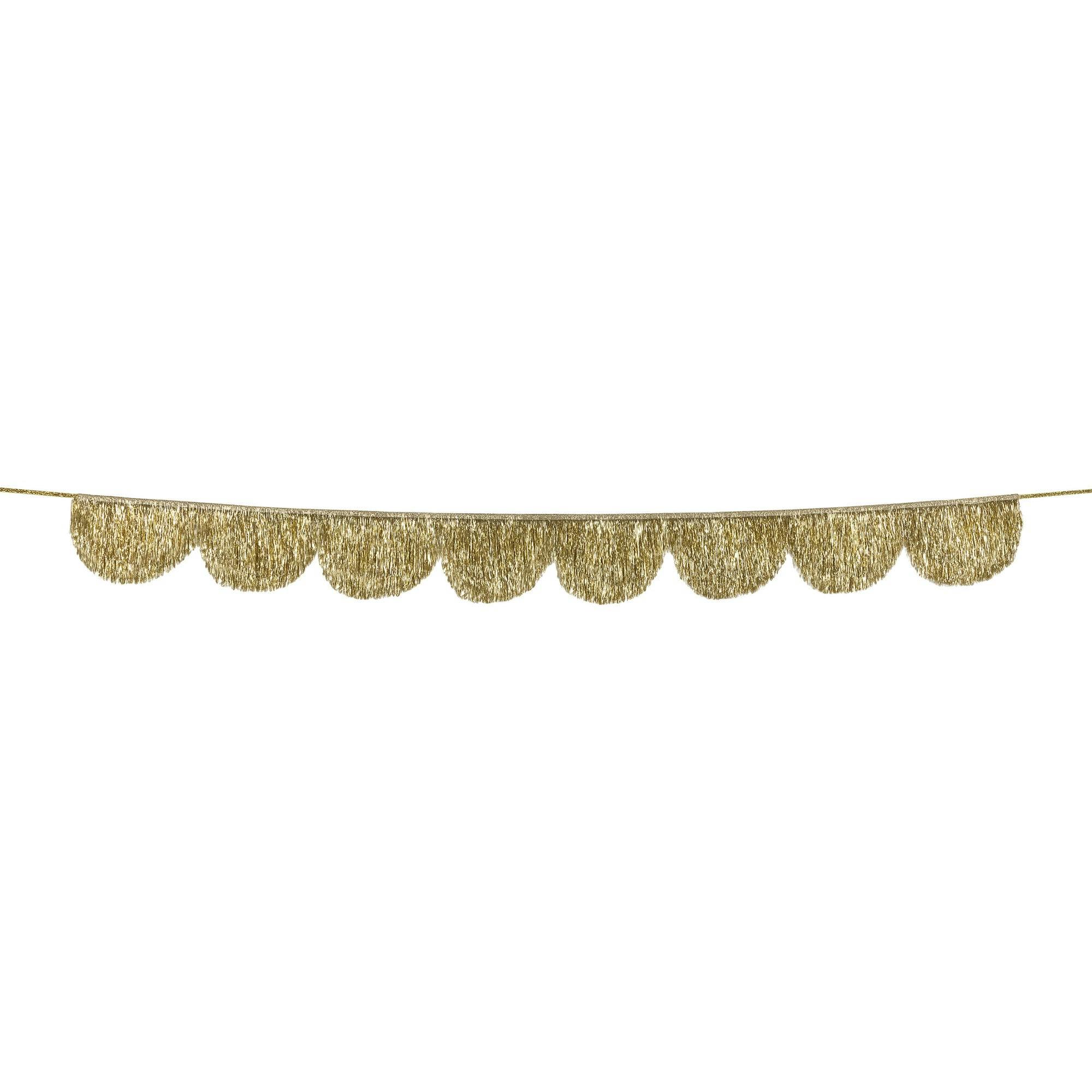 Gold Tinsel Scallop Garland