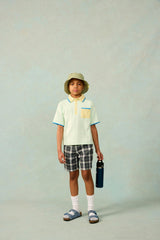 Play Cargo Shorts in Grey Plaid