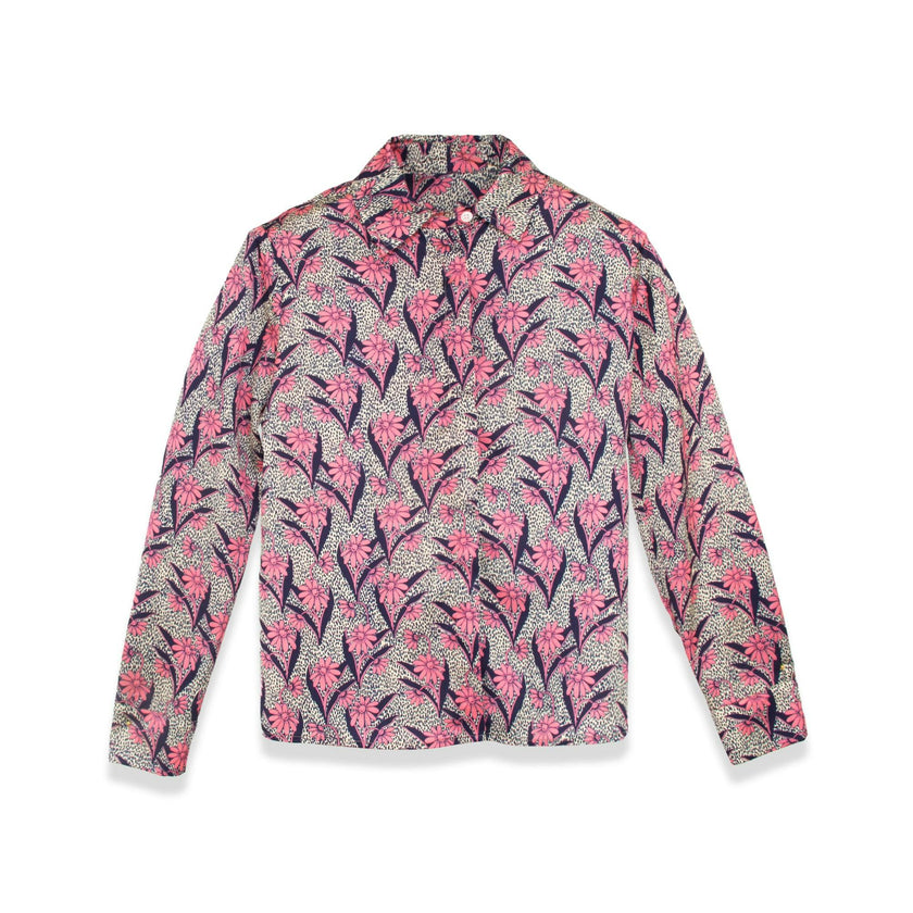 FLORAL SILKY BLOUSE