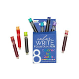 Color Write Fountain Pens Colored Ink Refills - Set of 8