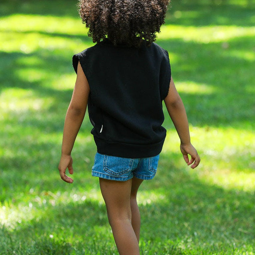 Cotton Sleeveless Sweatshirt