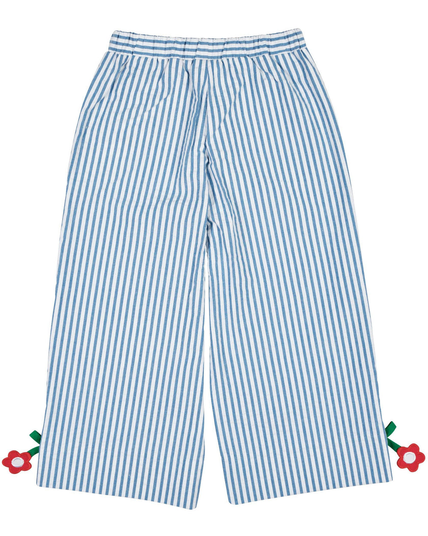 Seersucker Pants with Flowers