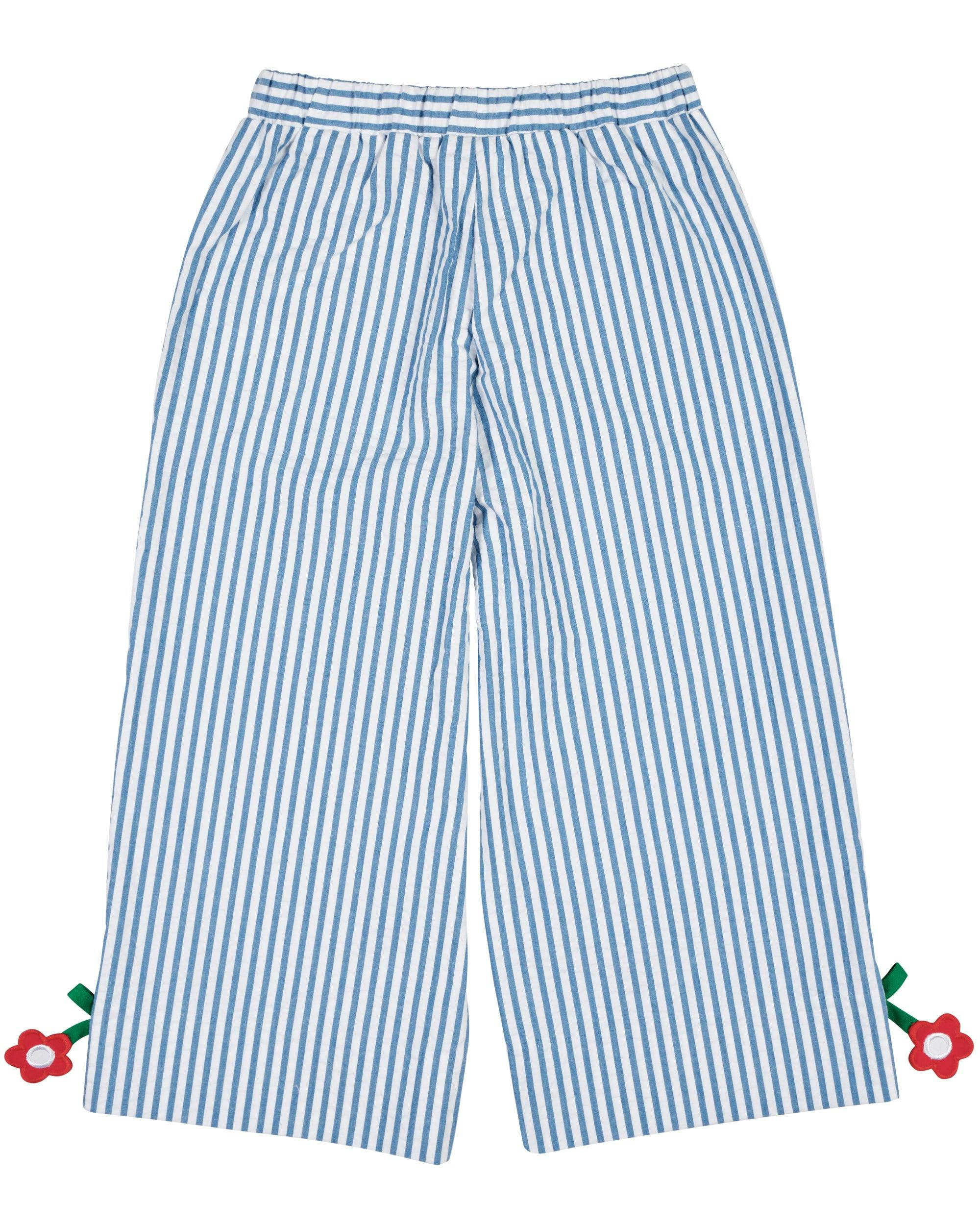 Seersucker Pants with Flowers