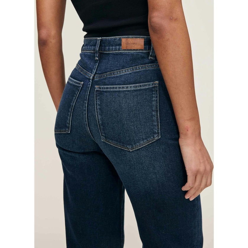 Karmine Refined Wide Leg High Rise 28" Jeans Dark Sea
