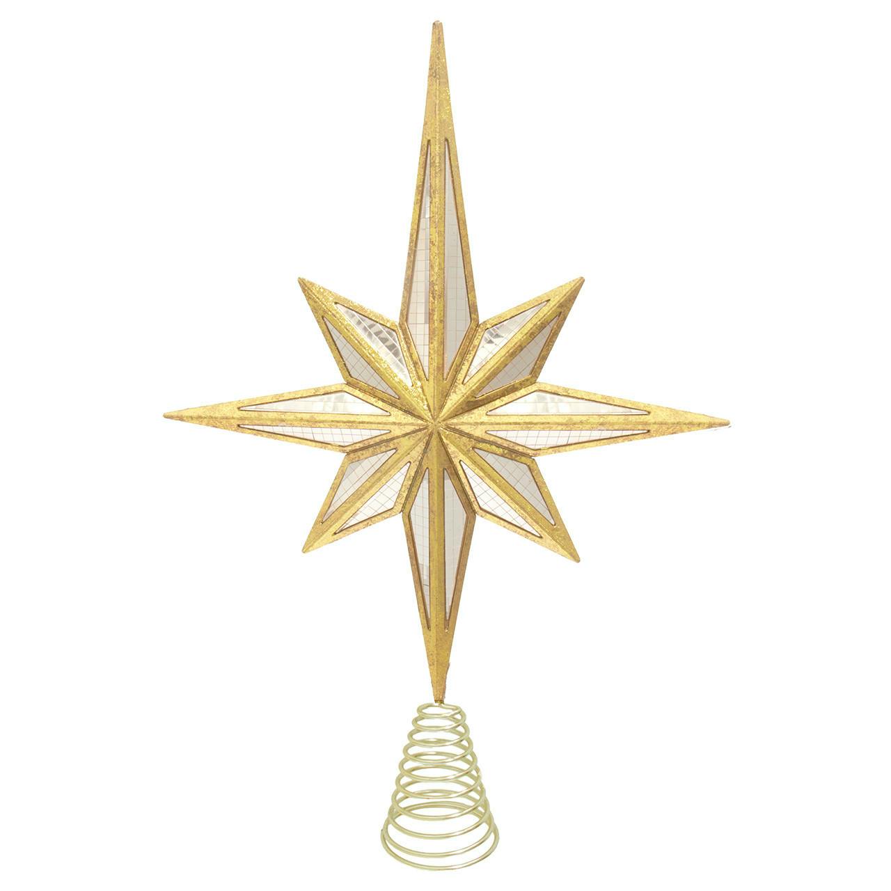 Kurt Adler 16.3-Inch Modern Gold Star Tree Topper
