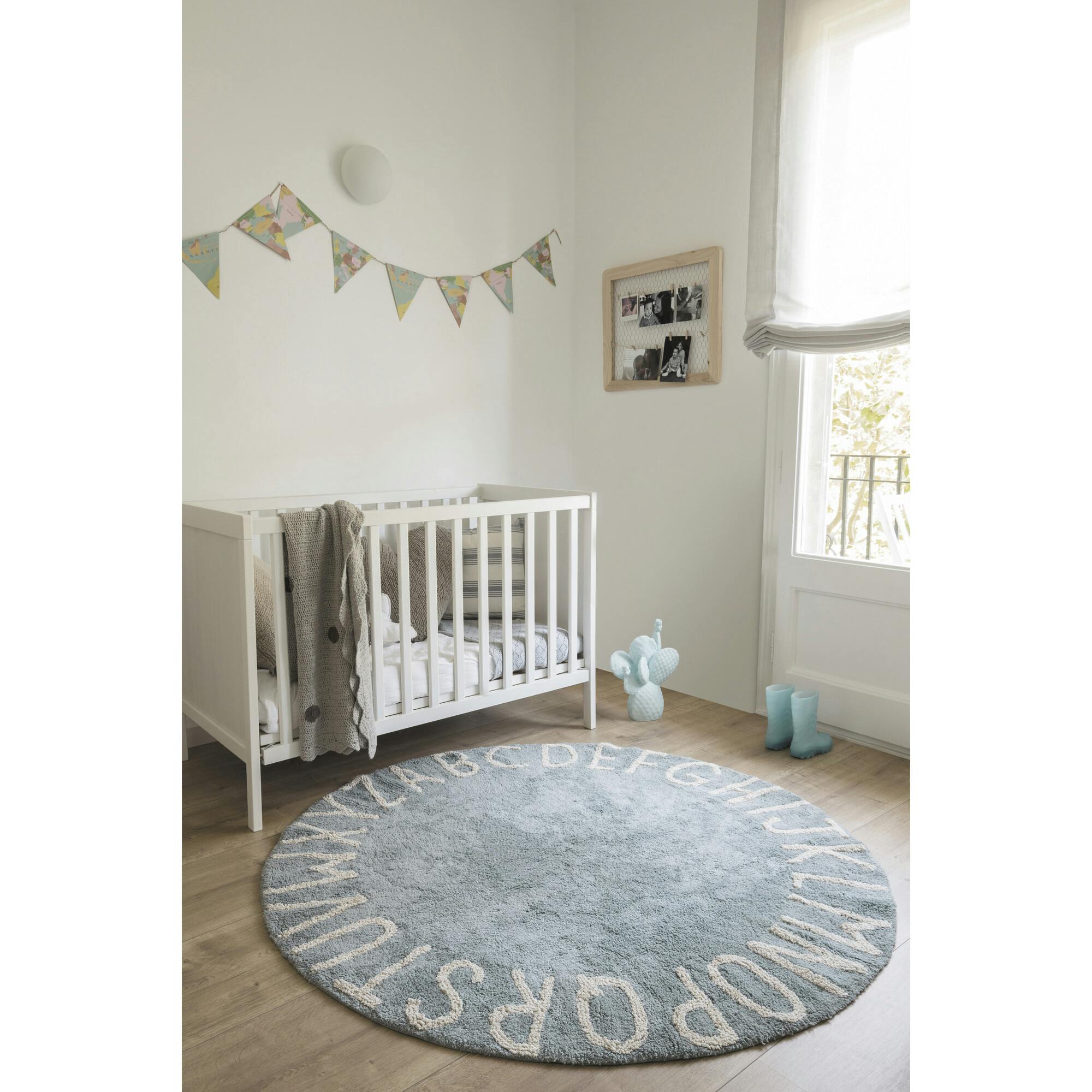 ABC Round Washable Rug