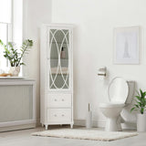 Florence Wooden Linen Tower Cabinet With Storage