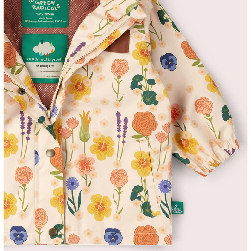 Flower Meadow Recycled Waterproof Raincoat, Multi