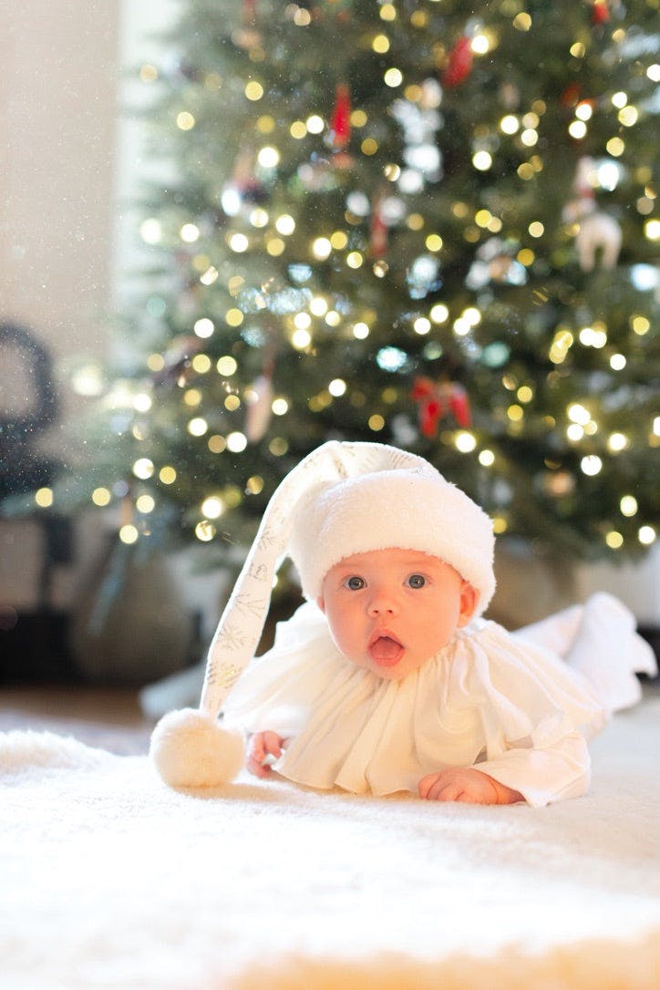 White Holiday Elf Pajama Costume-Christmas Gift for Kids - Cozy Cotton Stocking Stuffer
