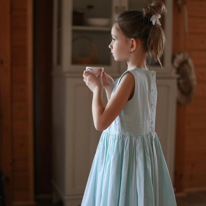 Hampstead Dress - Mint Stripe