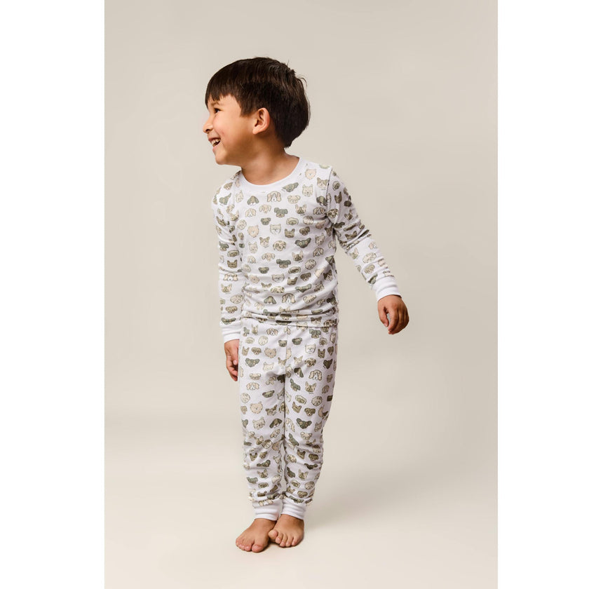 Mini Woof Squad Grey Two piece Kids Pajama