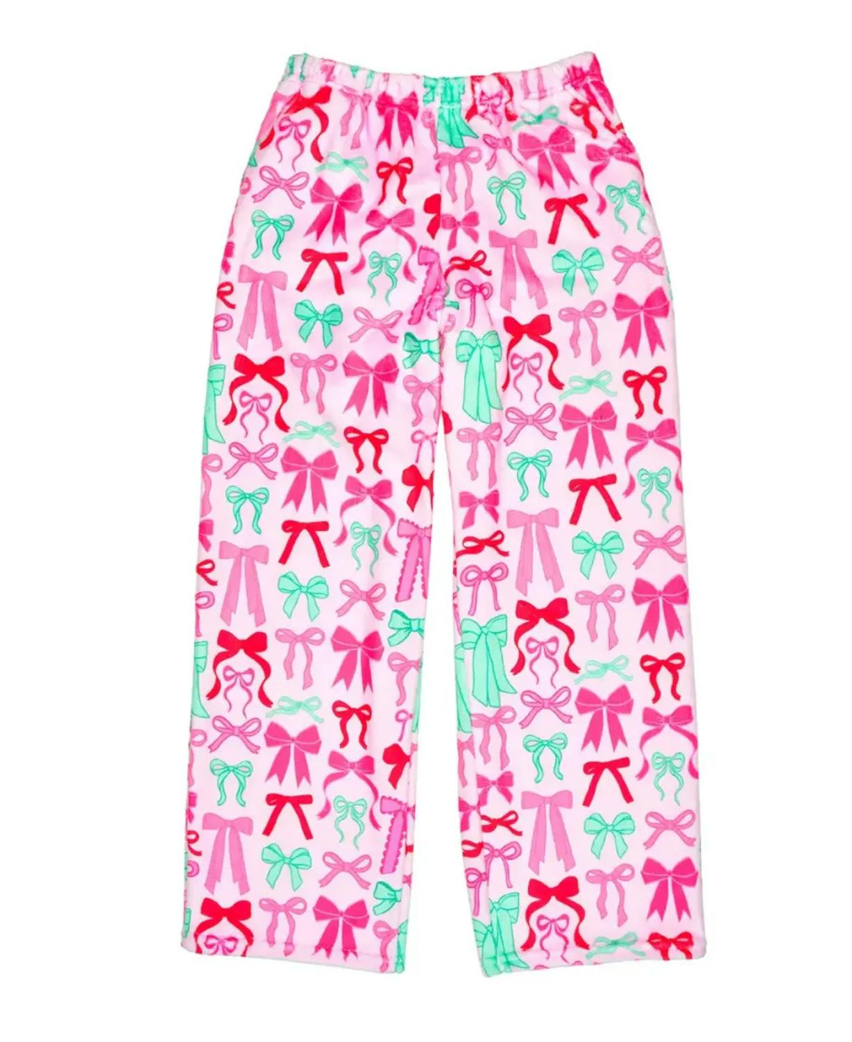 Merry Bows Plush Pants