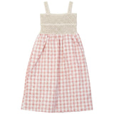 Checkered Embroidered Maxi Jumper
