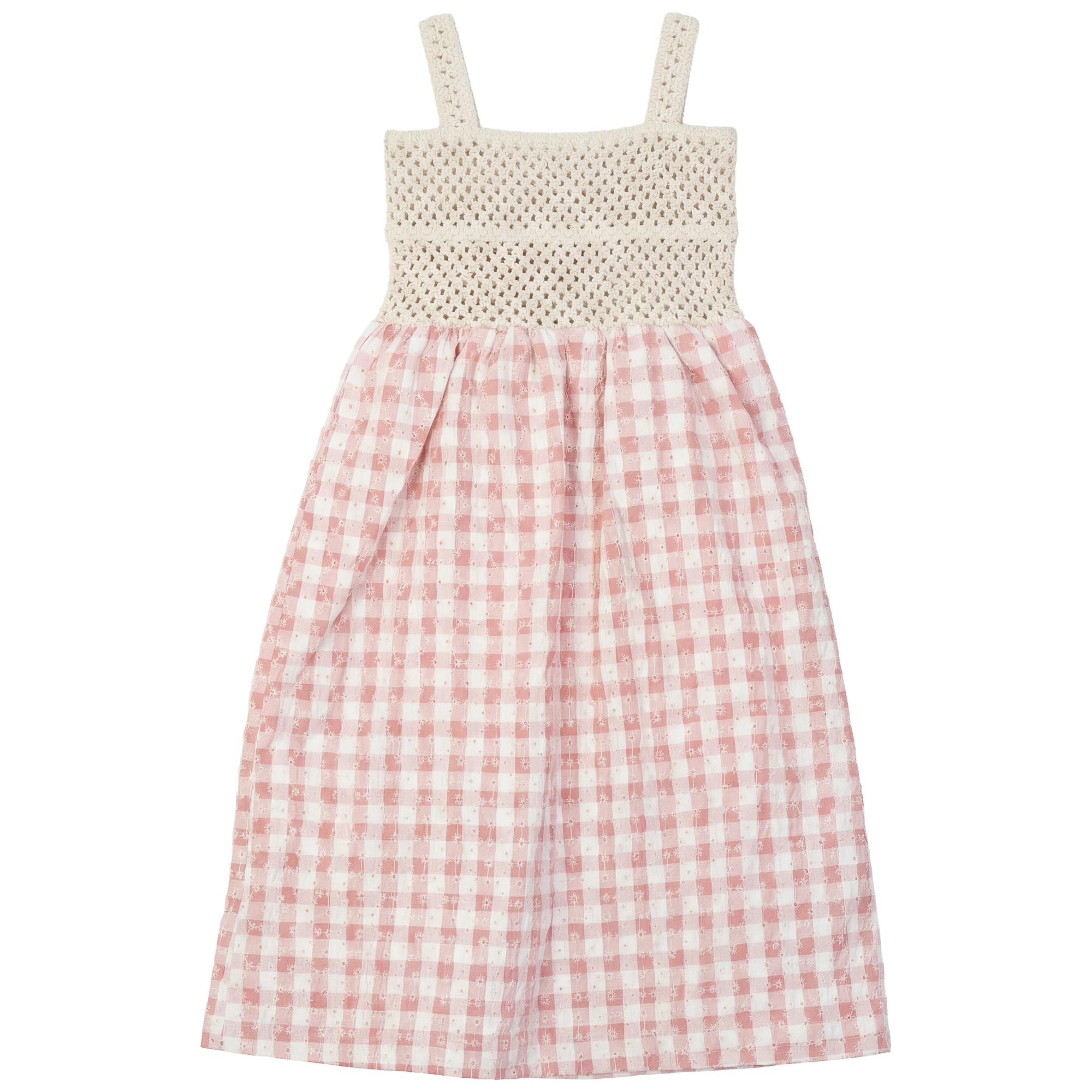 Checkered Embroidered Maxi Jumper