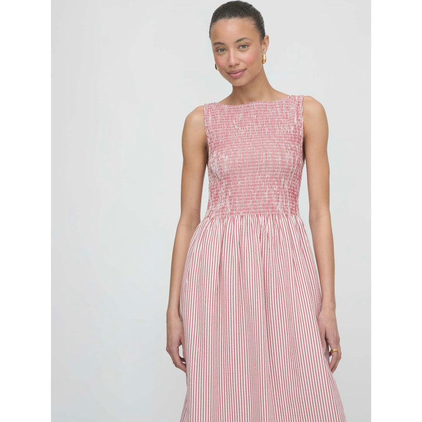 The Cosima Nap Dress - Red Ticking Stripe