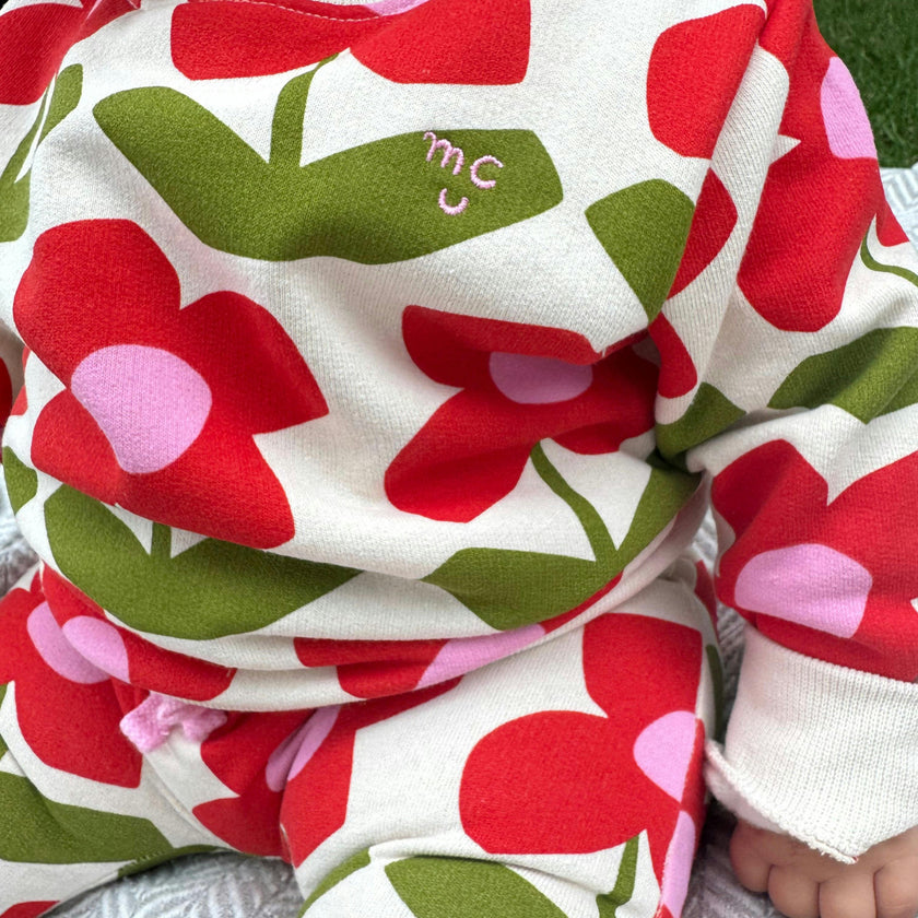 Recycled Cotton Flower Baby Sweatshirt