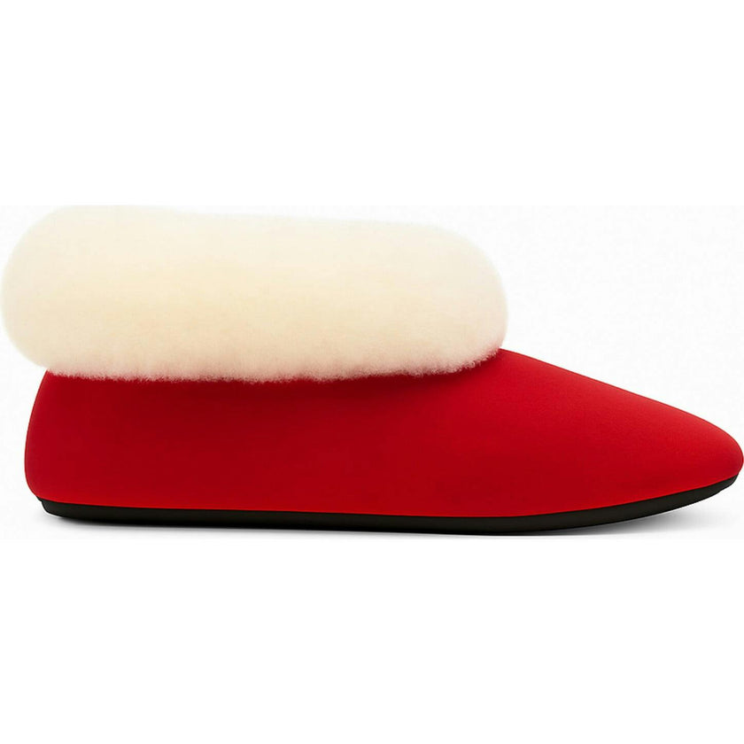 Kids Genuine Alpaca Fur Slippers | Handmade in Peru | Naturally Hypoallergenic | Crimson Berry