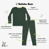 Pine Green Bamboo Kids Pajamas