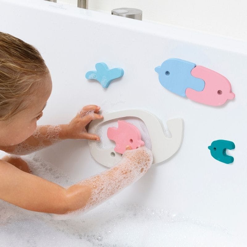 Whale Bath Bundle – Squeezi Whale, Bath Puzzle Whale & Cana Watering Can