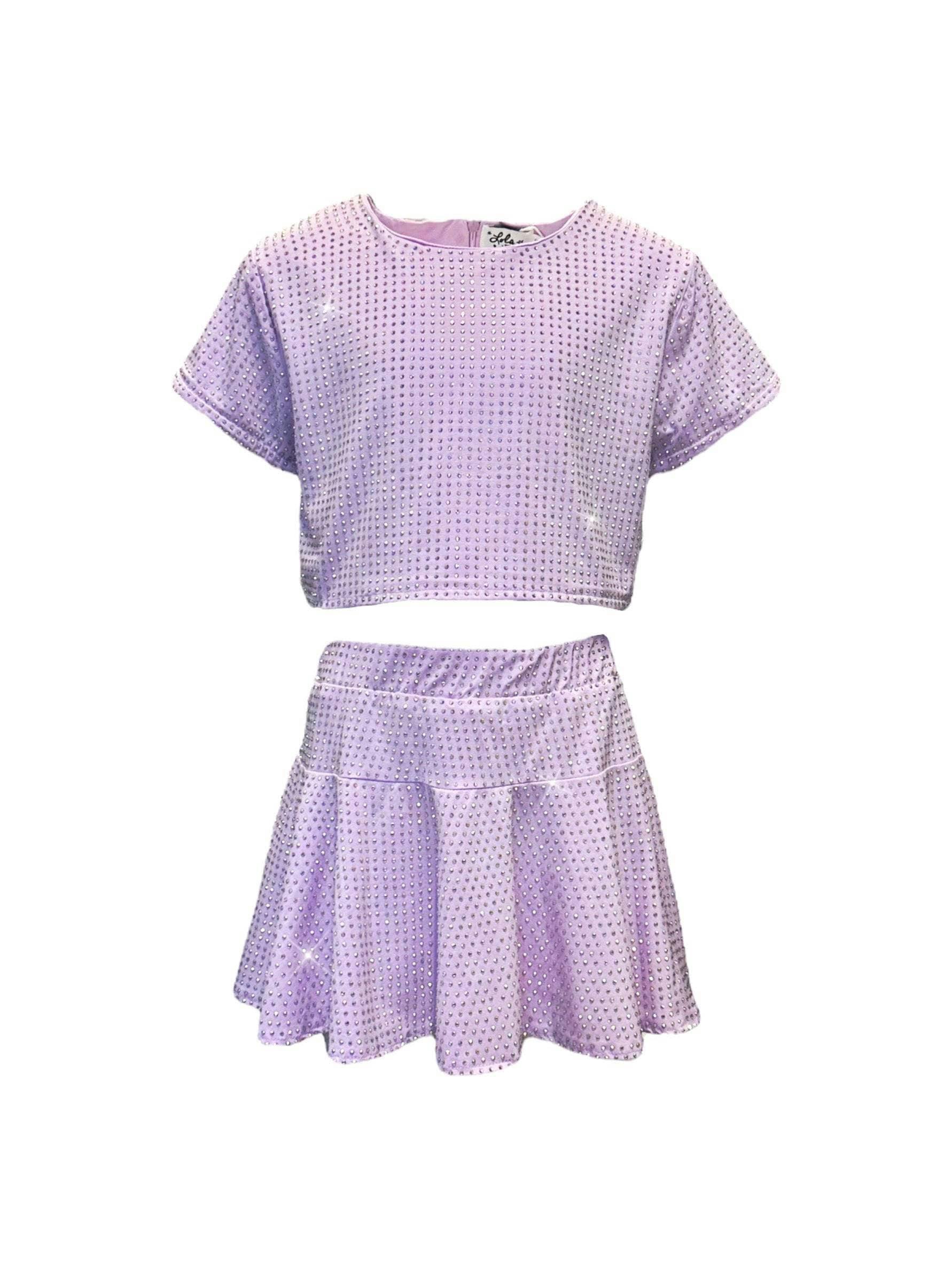 Taylor Crystal 2-Piece Top & Skirt Set