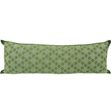 Artisan Hand Loomed Cotton Lumbar Pillow - Green Ginkgo - 16"x48"